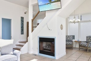TV, DVD player - Sunroom, Quiet Neighborhood, Gulf Front, Private Dune Walkover ~ La Mer (Cape San Blas)