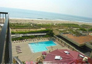 Indoor pool - Cute, cozy 2 bedroom oceanfront condo with free WiFi, a great ocean view, and awesome amenities including indoor/outdoor pools and a game room located uptown! (Ocean City)