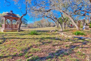 A gazebo in a park with trees and a clear sky. - Amazing Ranch Sleeps 42 Plus! Located On 75 Acres With A Pool And Barn (Wimberley)