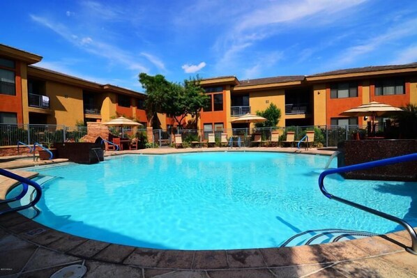 A heated pool