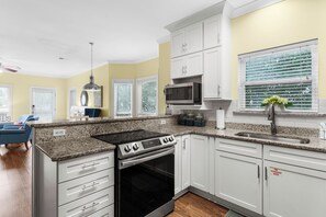Fridge, microwave, oven, stovetop - Ocean Mist Cottage | Steps to Beach | Private Pool | Charming Neighborhood (Destin)