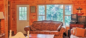 Rustik Lakefront Gould City Cabin m / Rowboat & Dock
