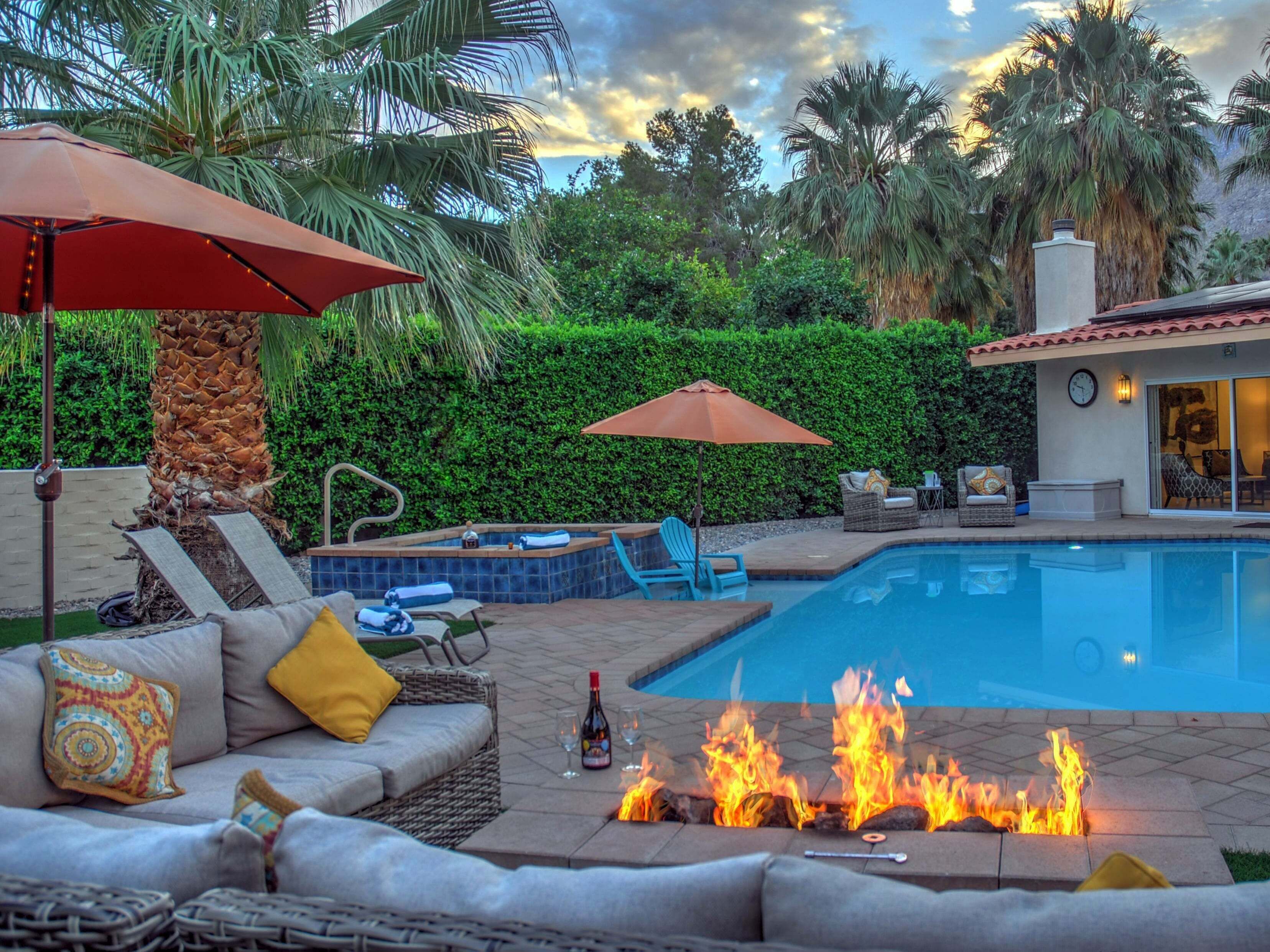 A heated pool