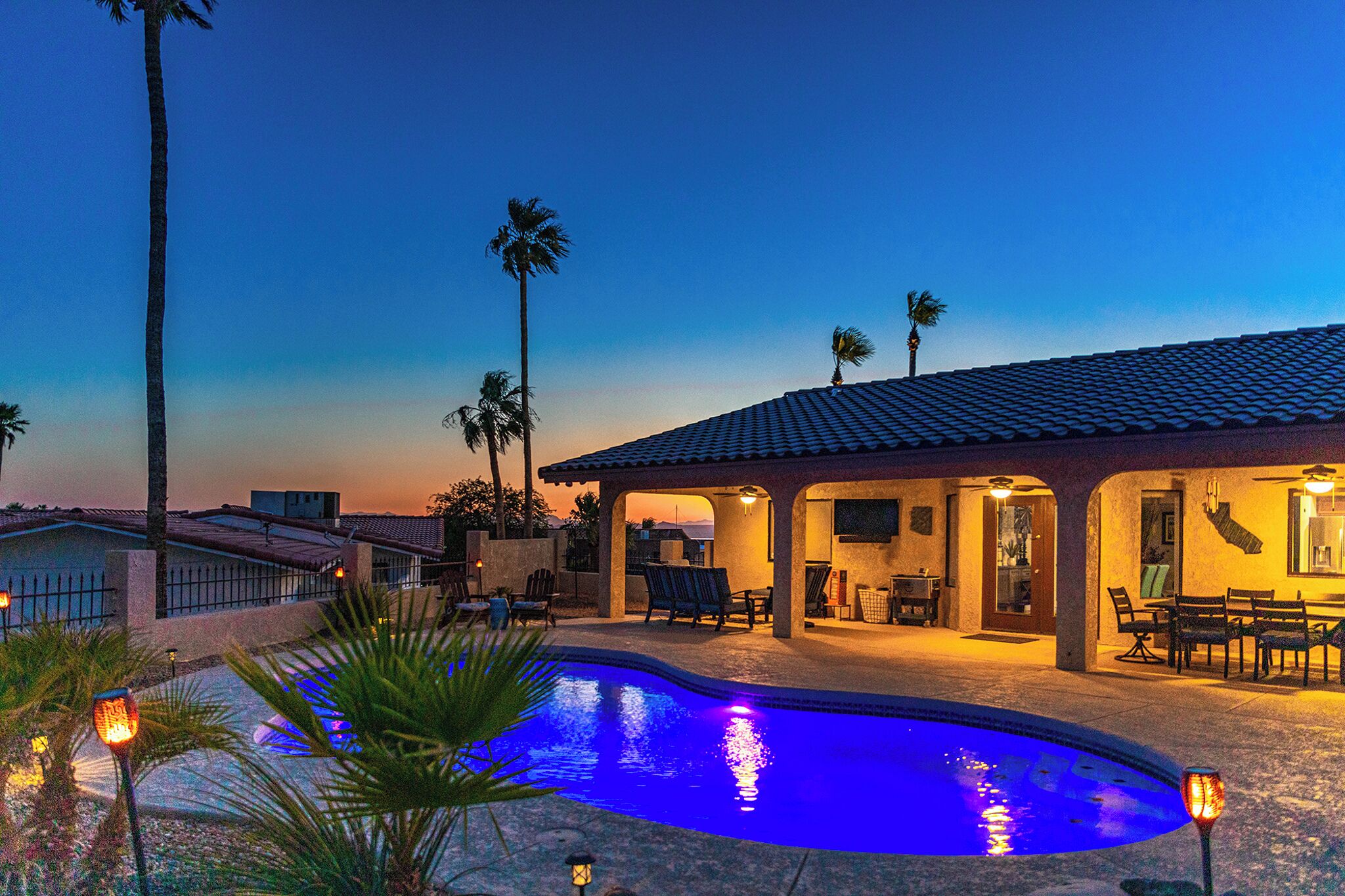 A heated pool
