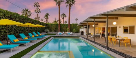 A heated pool