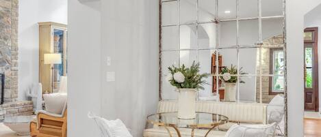 Off the second dining area is the living space - Main house