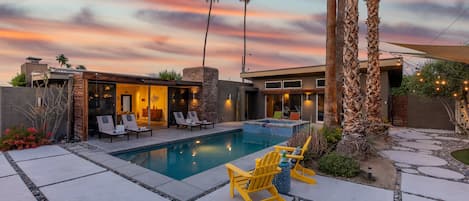 A heated pool