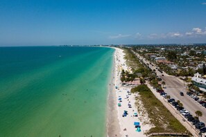 Beach nearby, beach towels, motor boating, fishing