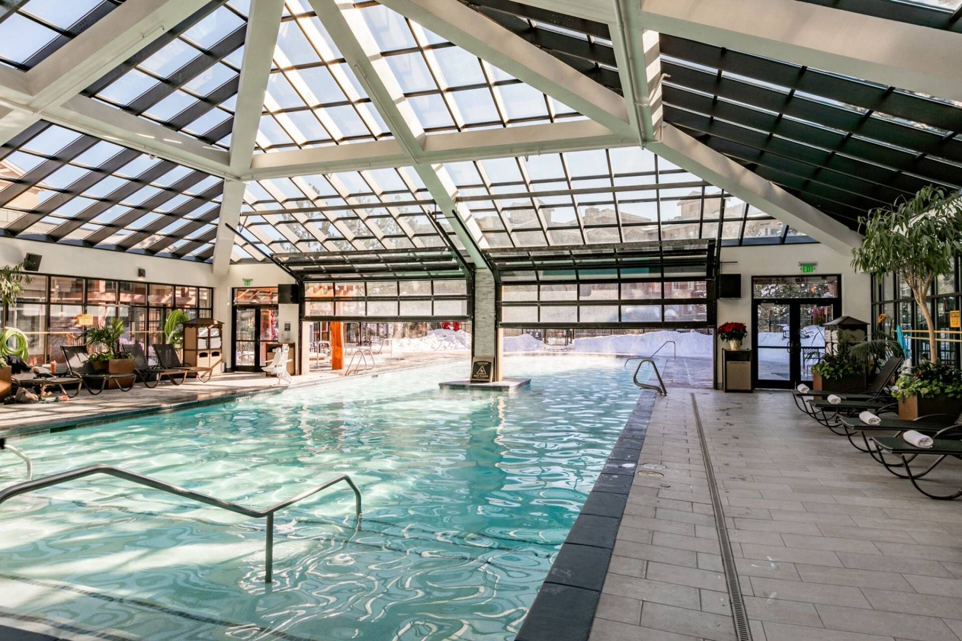 Indoor pool, a heated pool