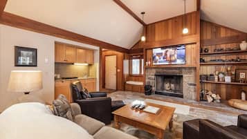 TV, fireplace, DVD player