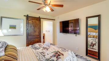 1 bedroom, iron/ironing board, internet, bed sheets
