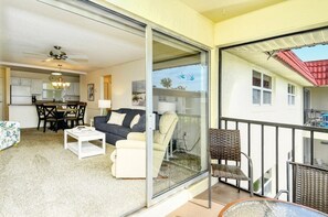 TV, DVD player, ping pong, books