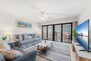 TV, DVD player - Gorgeous Cocoa Beach Condo W/ Balcony Views & Pool Access! 🌴 (Cocoa Beach)