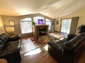 TV, fireplace - Trails End @ Spring Brook Resort (Wisconsin Dells)