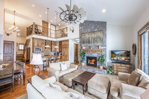 Smart TV, fireplace, video games