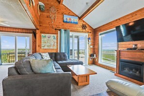 TV, DVD player, stereo