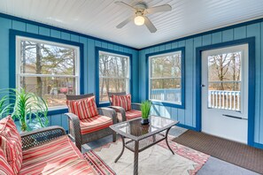 Terrace/patio - Pocono Retreat: Access to Community Lake & Beach! (Albrightsville)