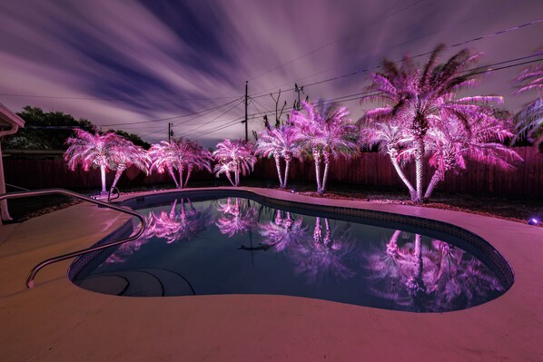 Outdoor pool, a heated pool