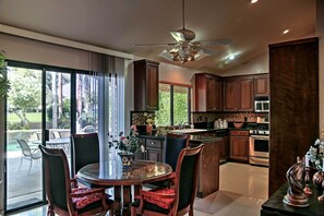 Fridge, microwave, stovetop, dishwasher - Palm Springs Golf Course Home: Private Pool & Spa! (South Palm Springs)
