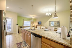 Fridge, microwave, oven, stovetop - Storey Lake Resort home with Mini-Golf & Lazy River | Private Pool | Sleeps 10 (Kissimmee)