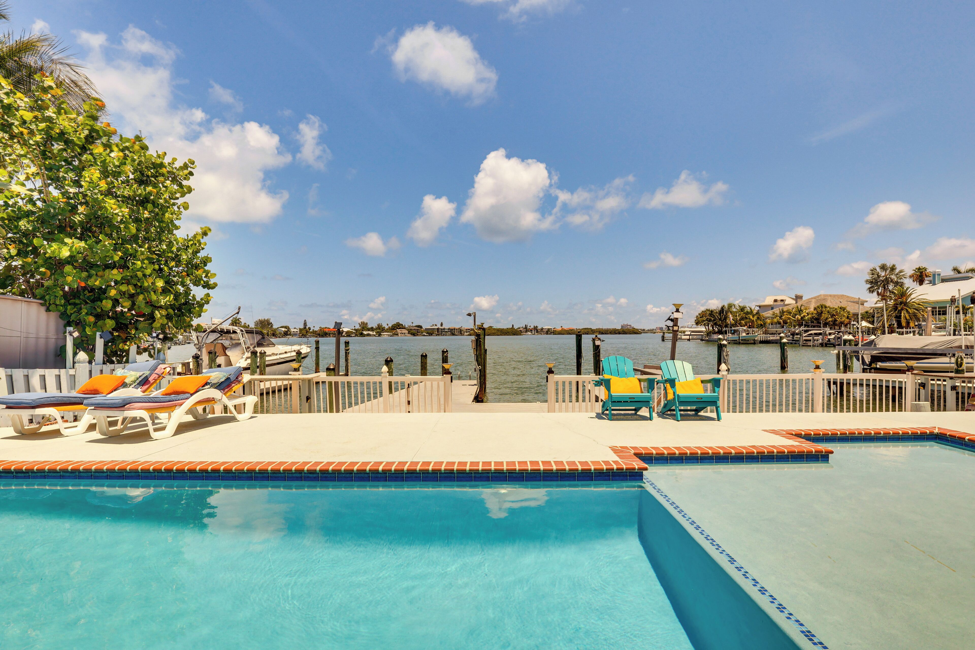 Waterfront Getaway w/ Pool & Dock - Walk to Beach!