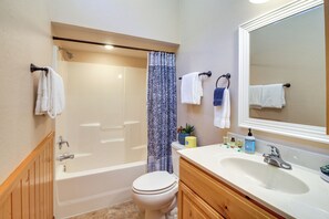 Hair dryer, towels