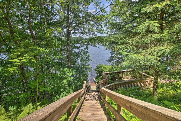 Stairs to Lake
