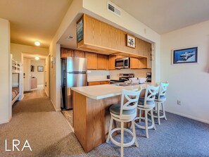 Fridge, microwave, stovetop, dishwasher - Surf Condos 222 - Community Pool & Beach Bliss! (Surf City)