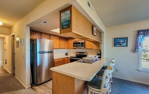 Fridge, microwave, stovetop, dishwasher - Surf Condos 222 - Community Pool & Beach Bliss! (Surf City)