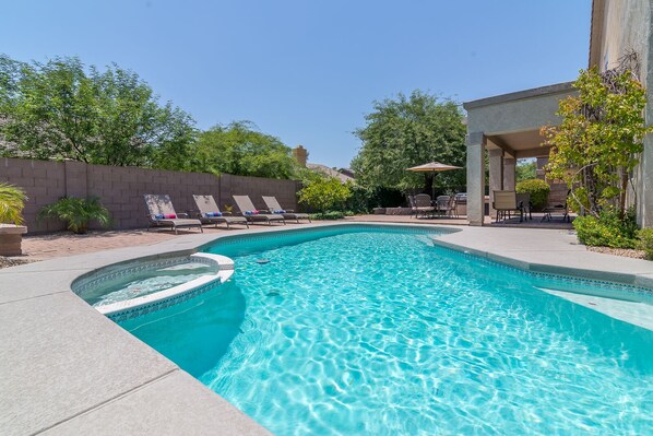 A heated pool