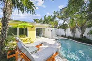 Outdoor pool, a heated pool