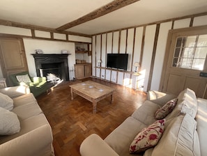 TV connectée, cheminée