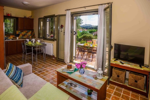 Open plan living area and kitchen