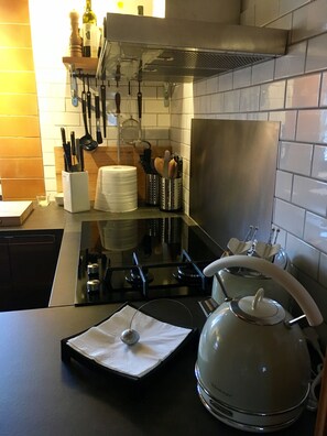 Fridge, oven, stovetop, dishwasher