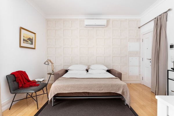 Lounge with comfortable sofa bed for 2 extra guests