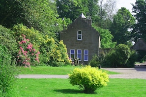 The exterior of the Studio from Kinblethmont Garden