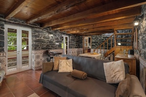 TV - Cliff-top location, tranquil | Stonecliff Cottage (Calheta)