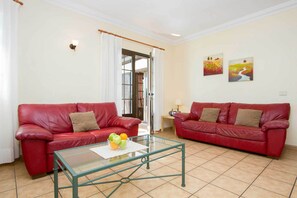 TV, DVD player, ping pong