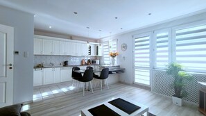 Fridge, microwave, stovetop, dishwasher - Apartments STAR Kolobrzeg - Ogrody. (Kolobrzeg)