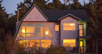 Ocean & lake view home with private hot tub & beach access