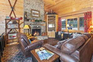 Fernseher, Kamin, Bücher