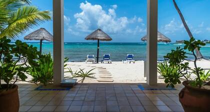 Fantastic Caribbean views in this beachfront penthouse with AC and WiFi!