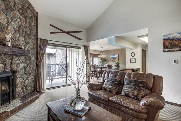 TV, fireplace, DVD player