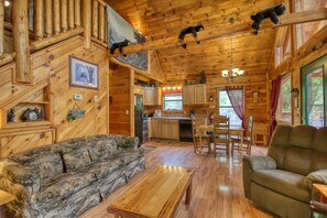 TV, fireplace - Wow! What A Cabin! Get Ready to Be "Wowed" by the Smokies! (SEVIERVILLE)