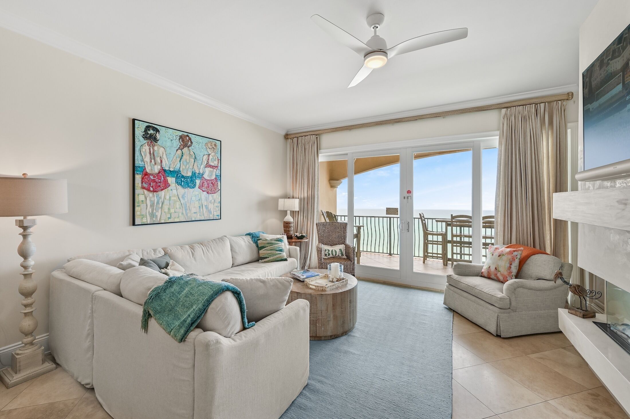 Adagio A403 GULF updated, pools, oversized balcony with great furnishings