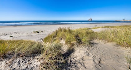 Hermosa casa que admite perros, frente al mar y con una hermosa vista