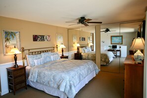 2 bedrooms, desk, iron/ironing board, travel cot