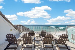 Terrace/patio - Millenia - Gulf Front Home with Private Pool Space & Ocean Views (Destin)