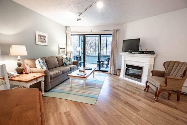 TV, fireplace, DVD player