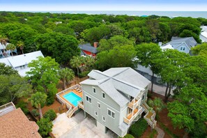 Exterior - Fantastic Family Beach House with Private Pool, Golf Cart, & Elevator! (Isle of Palms)
